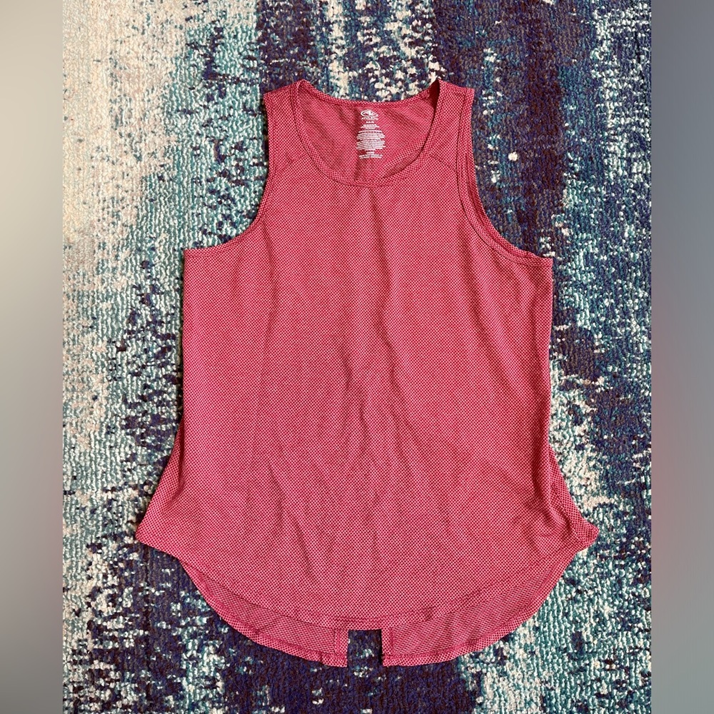 Red workout tank